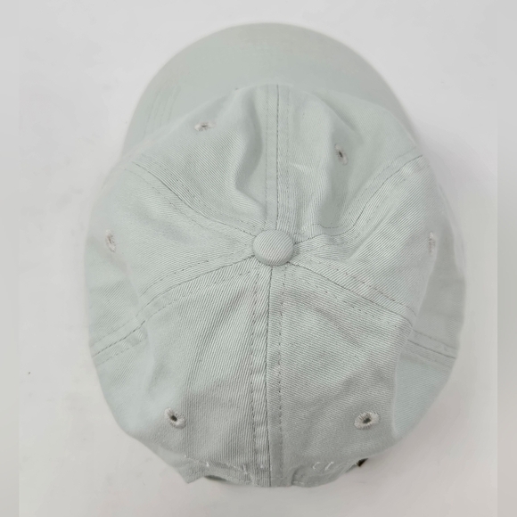 IVORY ELLA MINT GREEN BASEBALL HAT CAP WHITE EMBROIDERY ELEPHANT WOMEN OS COTTON - Picture 7 of 12